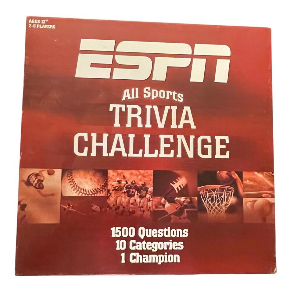 ESPN All Sports Trivia Challenge Game USAopoly Complete 1500 Questions 2-6 Playe